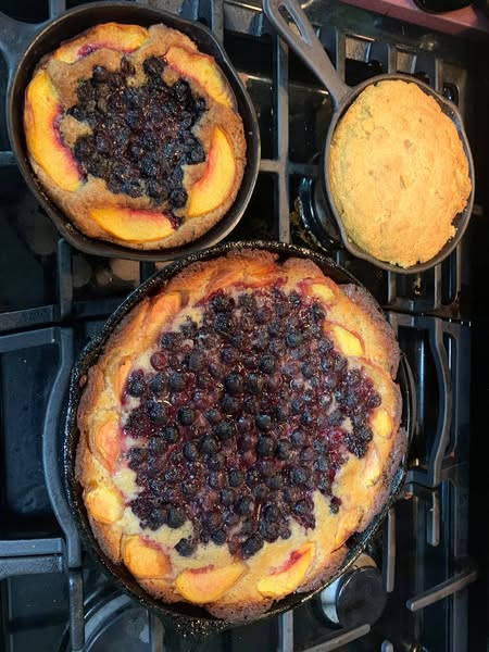 Triple Berry and Peach Skillet Cobbler: A Sweet Summer Harvest