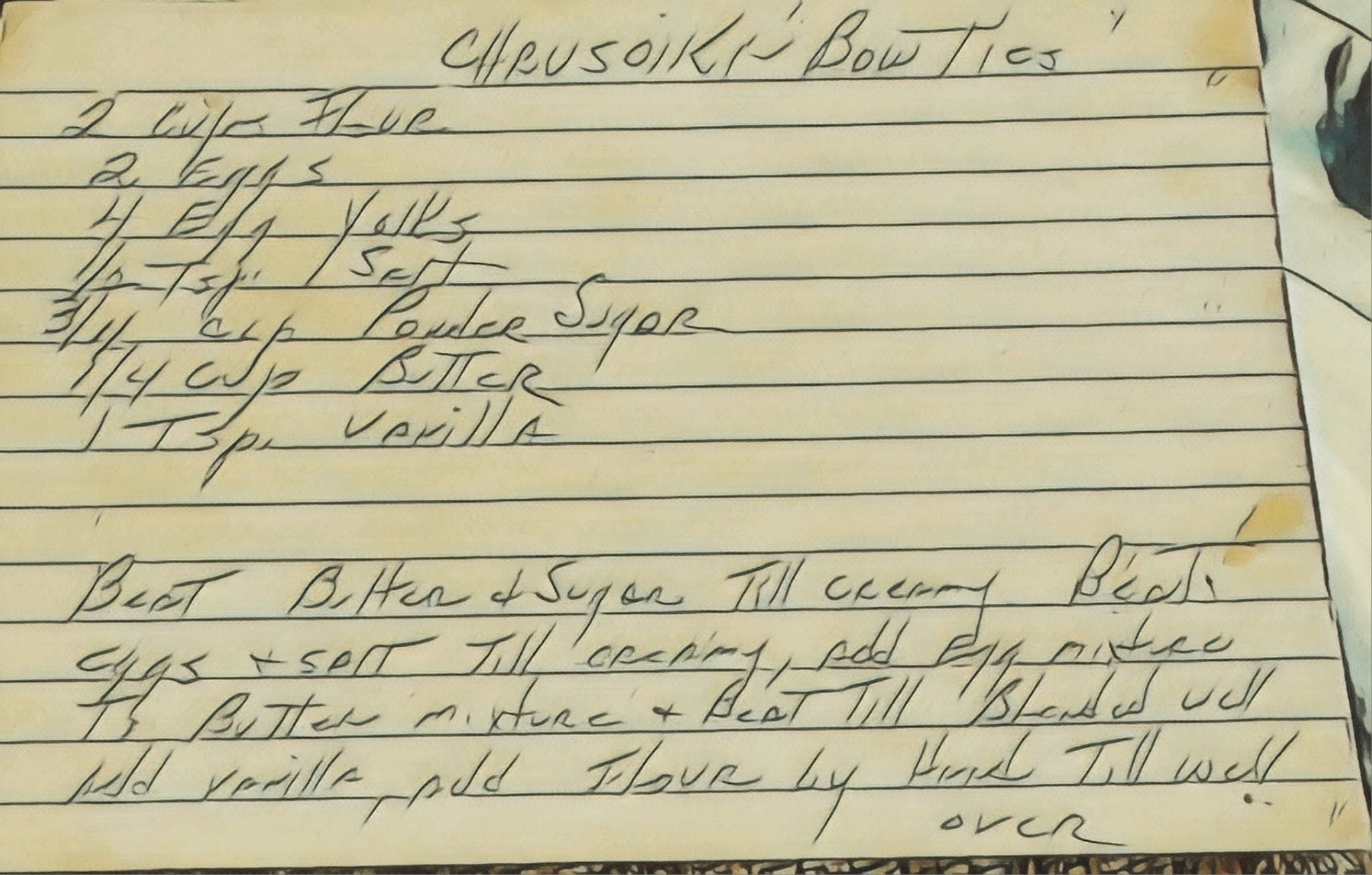 Insert the handwritten recipe ingredient card here, after the dough preparation section.