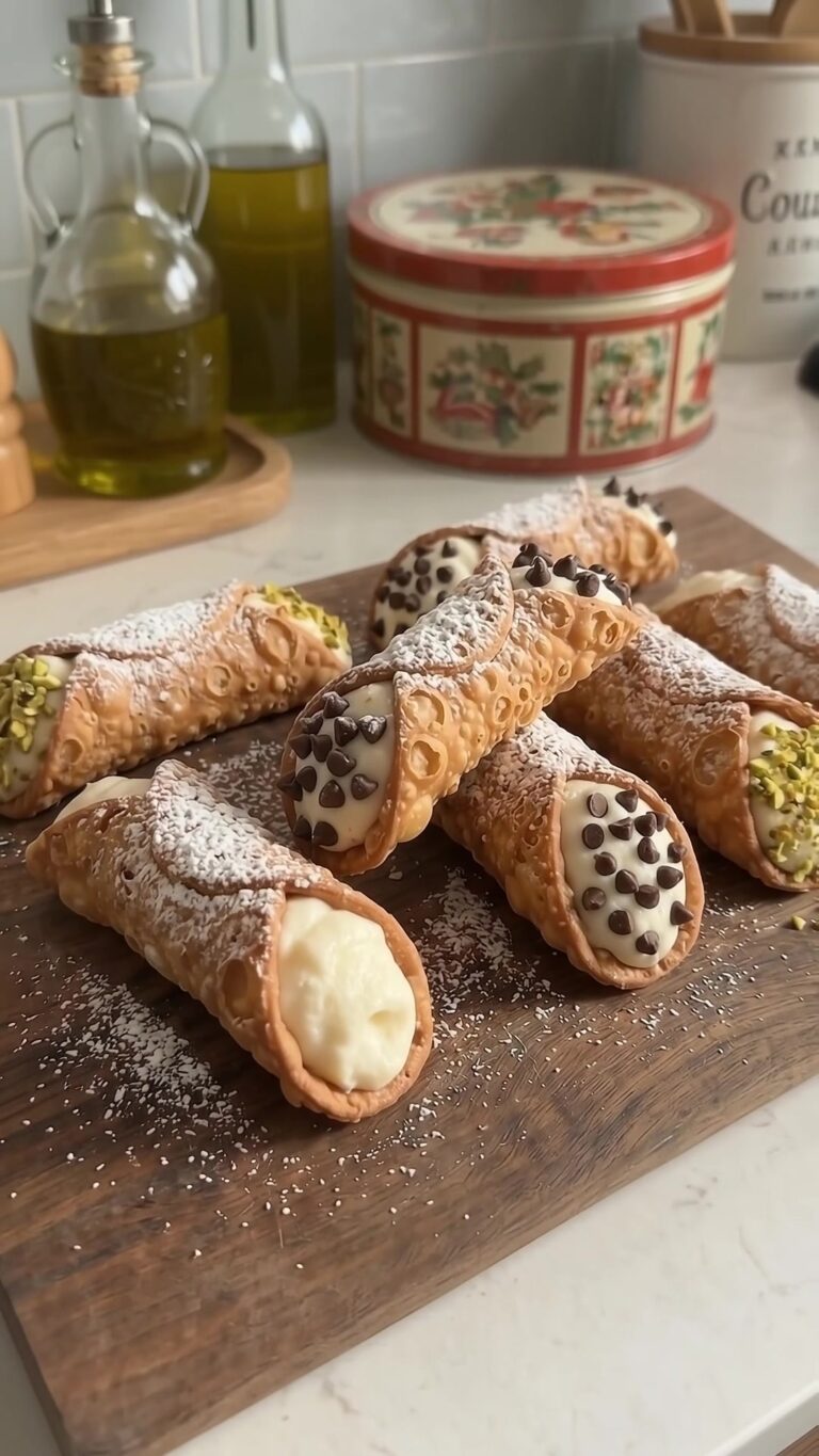 Classic Sicilian Cannoli